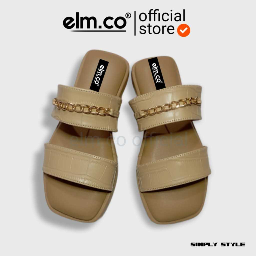 elm.co Sandal wanita teplek flatform jelly sendal kekinian keren viral ec04 ec05