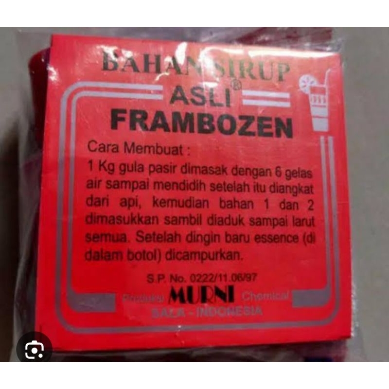 

BAHAN SIRUP MURNI RASA COCOPANDAN/FRAMBOZE