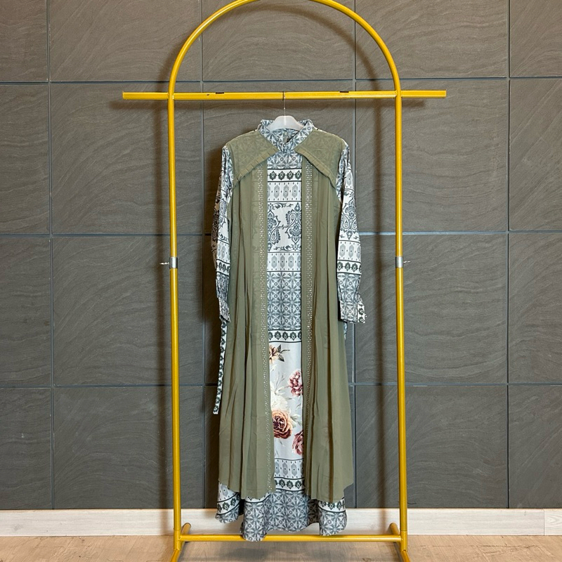 KHALIAMUSLIMWEAR - Bella Dress Gamis DiorSilk Mix Ceruty Premium dengan Payet