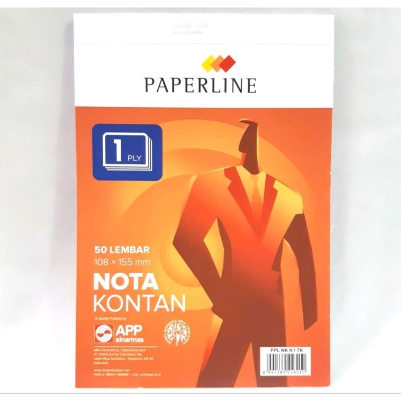 

nota 1ply merek paperline