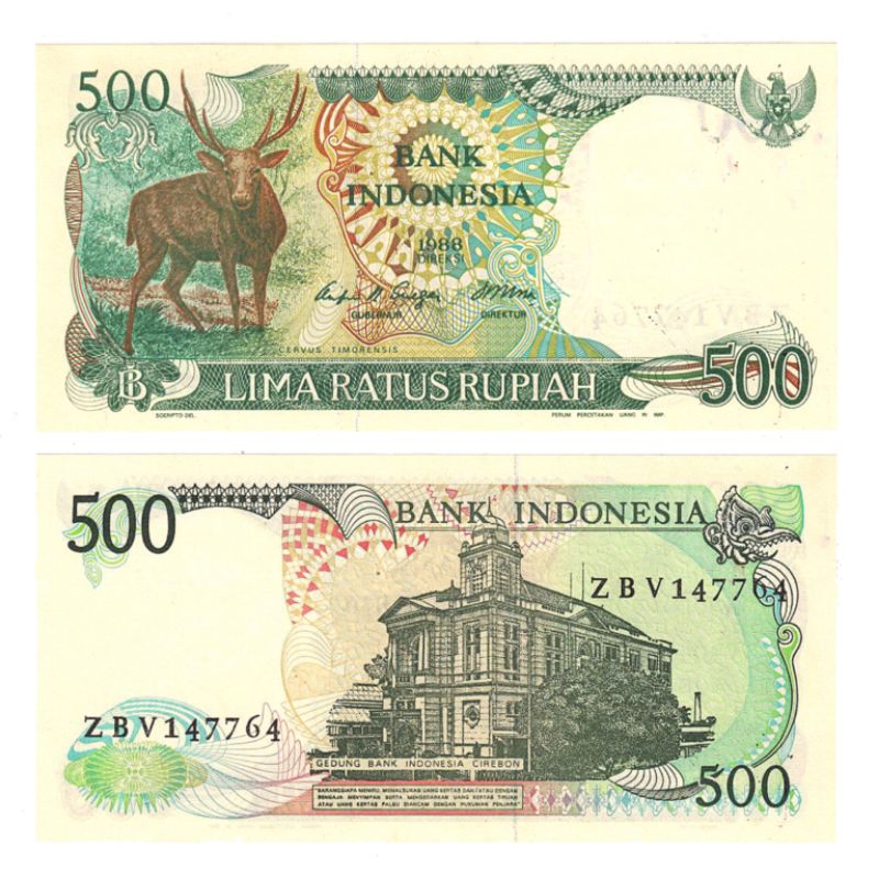 Uang Kuno 500 Rupiah Seri Rusa UNC GRESS