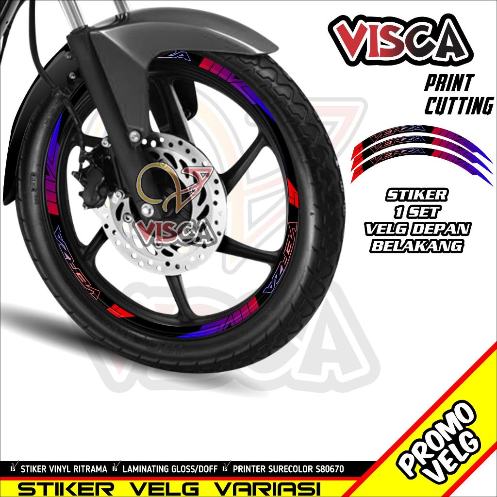 Stiker Velg List Velg Motor Stiker Velg Verza Motif Bunglon Custom