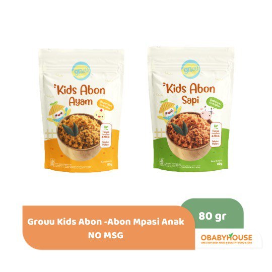 

Grouu Kids Abon - Abon Mpasi Anak NO MSG 80 gr