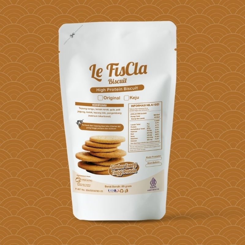 

Biskuit Le FisCla 80 gram Biskuit Lele Pencegah Stunting
