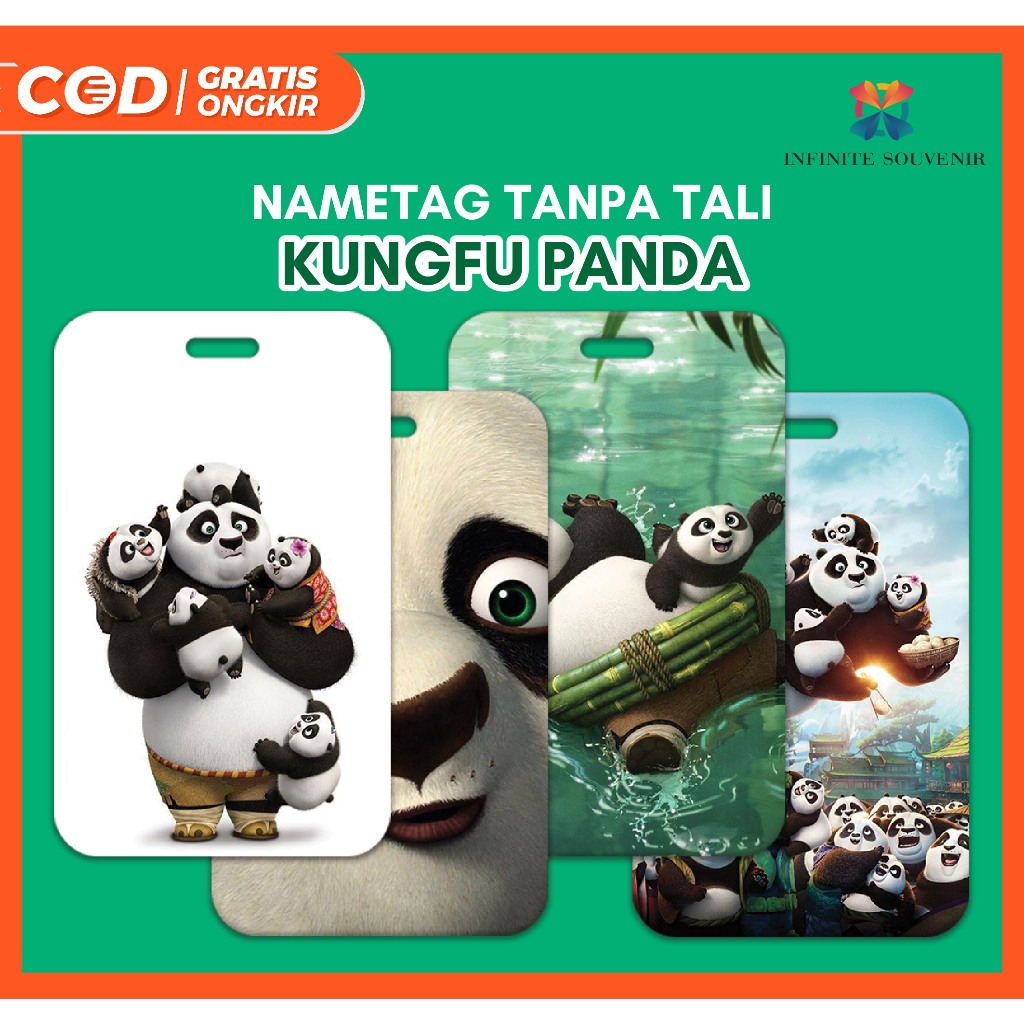 

(N009) Nametag KUNGFU PANDA Tanpa Tali / Card Holder Kungfu Panda / ID Card / Tempat Kartu Motif Panda