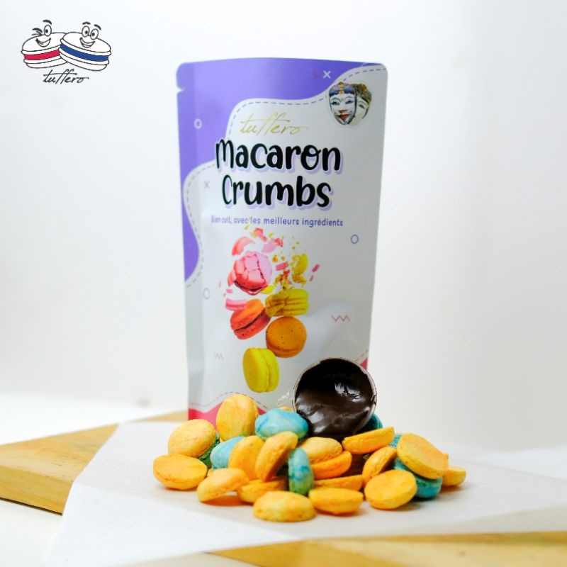 

Harga Promo Macaron Crumbs Remahan dengan Coklat Lumer Cemilan Manis