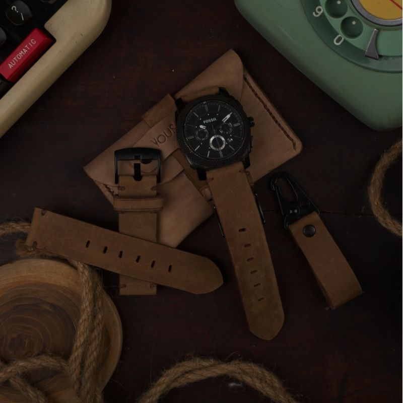 Tali jam kulit crazy horse / strap jam kulit asli / tali jam kulit asli / tali kulit jam tangan
