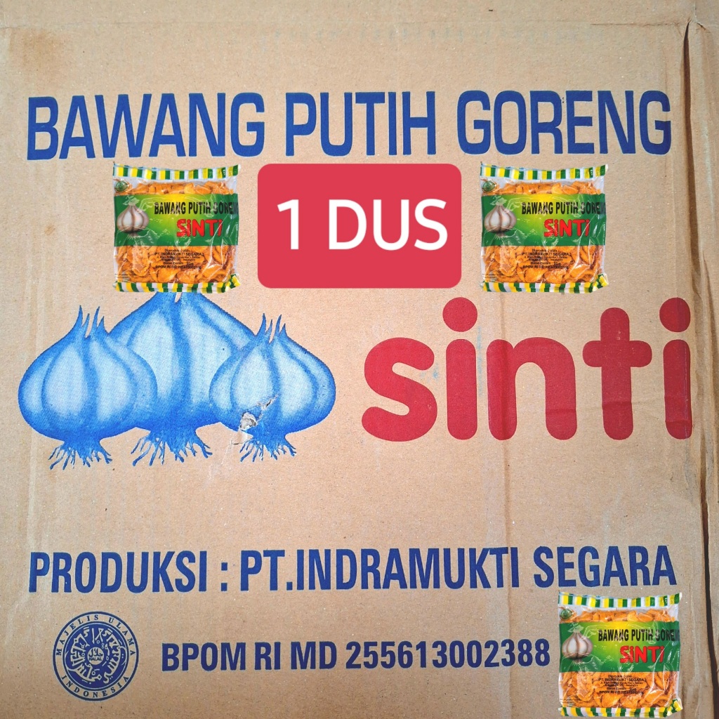 

Bawang Goreng Sinti 1 Dus | 1 Karton | Goreng Putih 50gr/pcs isi 8 pack
