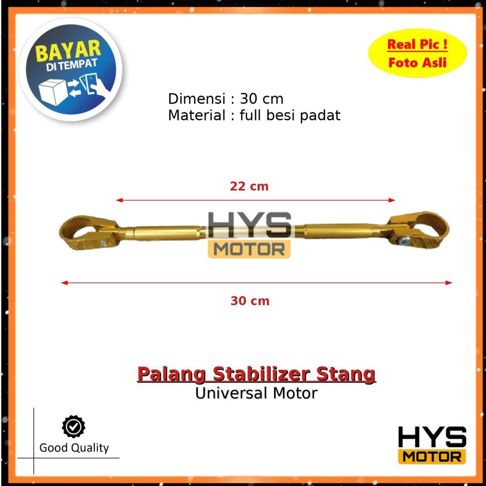 HYS Stabilizer Stang Motor FULL CNC (Byson, Vixion, Tiger, Trail, CB150R, Verza, Scorpio, Dll) - GOL