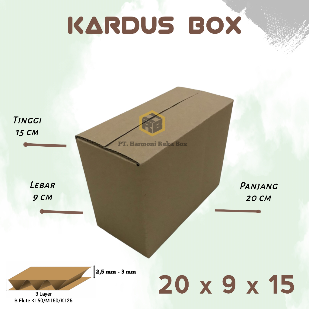 

Kardus Packing Paket Kecil ukuran 20x9x15 cm Polos Luar dalam
