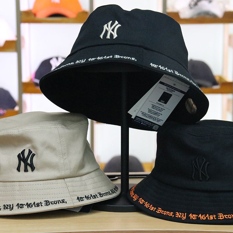 Topi Bucket MLB Korea Miror 1:1 NY Import - Topi Bucket Cewek dan Cowok