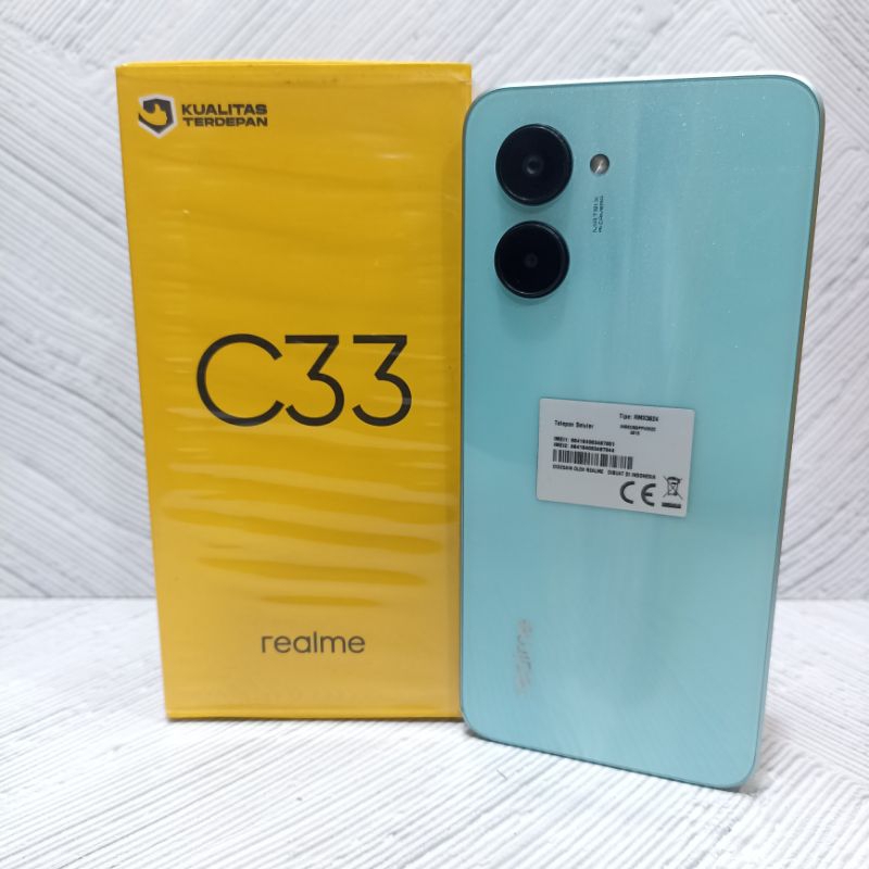 Realme C33 4/128 GB Handphone Second Bekas Fullset