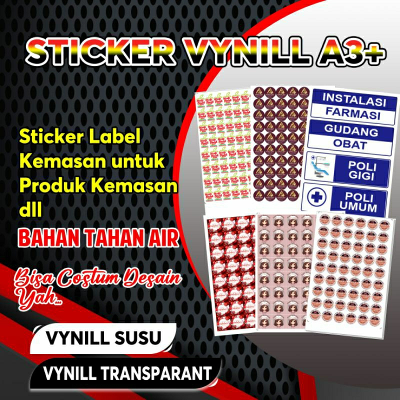 

STICKER VYNILL A3+ SUSU DAN TRANSPARANT | ANTI AIR MURAH BERKUALITAS