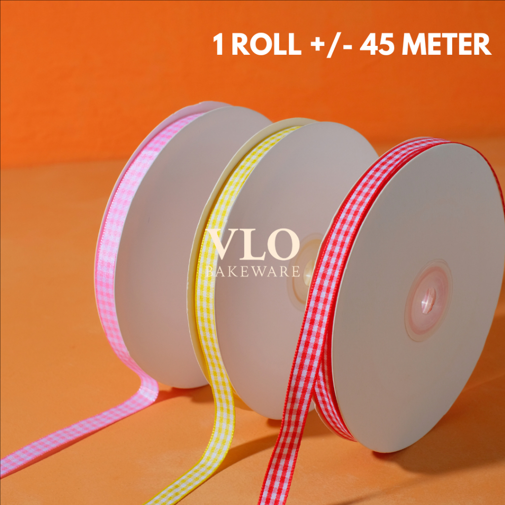 

Roll pita kotak kotak lucu korea premium 1 roll 45 meter | korea ribbon box