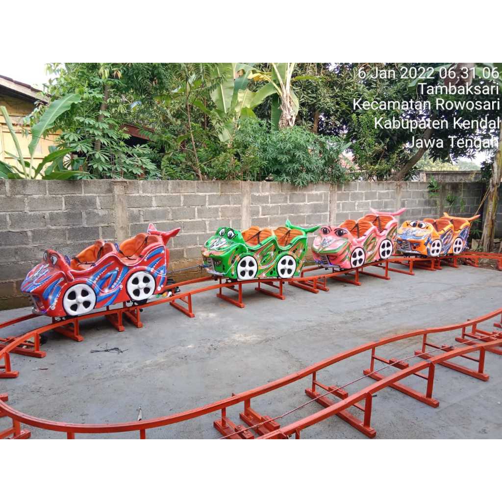 odong odong kereta lantai fiber minicoaster mini coaster wahana playground indoor softplay