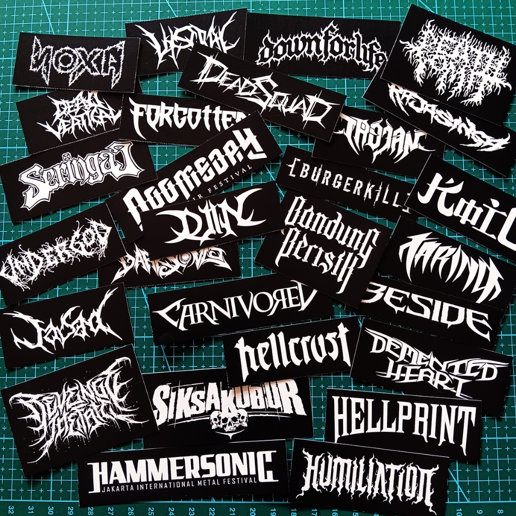 

Sticker Pack Band Metal Indonesia /Untuk Helm/Tumblr/Hp/Laptop/Power Bank/Dll