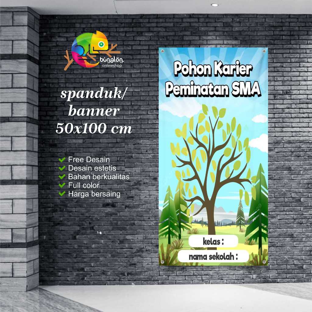 Banner 50x100 Pohon Karier Custom Desain