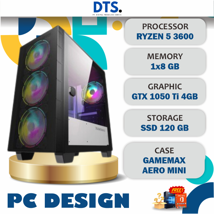 PC DESIGN | RYZEN 5 3600 | GTX 1660 Ti | 8GB | SSD | GAMING DESIGN PC