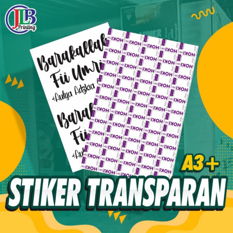 

| Cetak Stiker Transparan A3 (30×47)