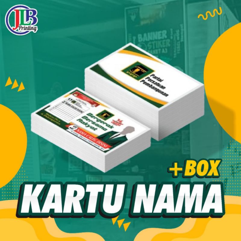 

| Cetak Kartu Nama Bahan Art Paper 210gsm isi 100