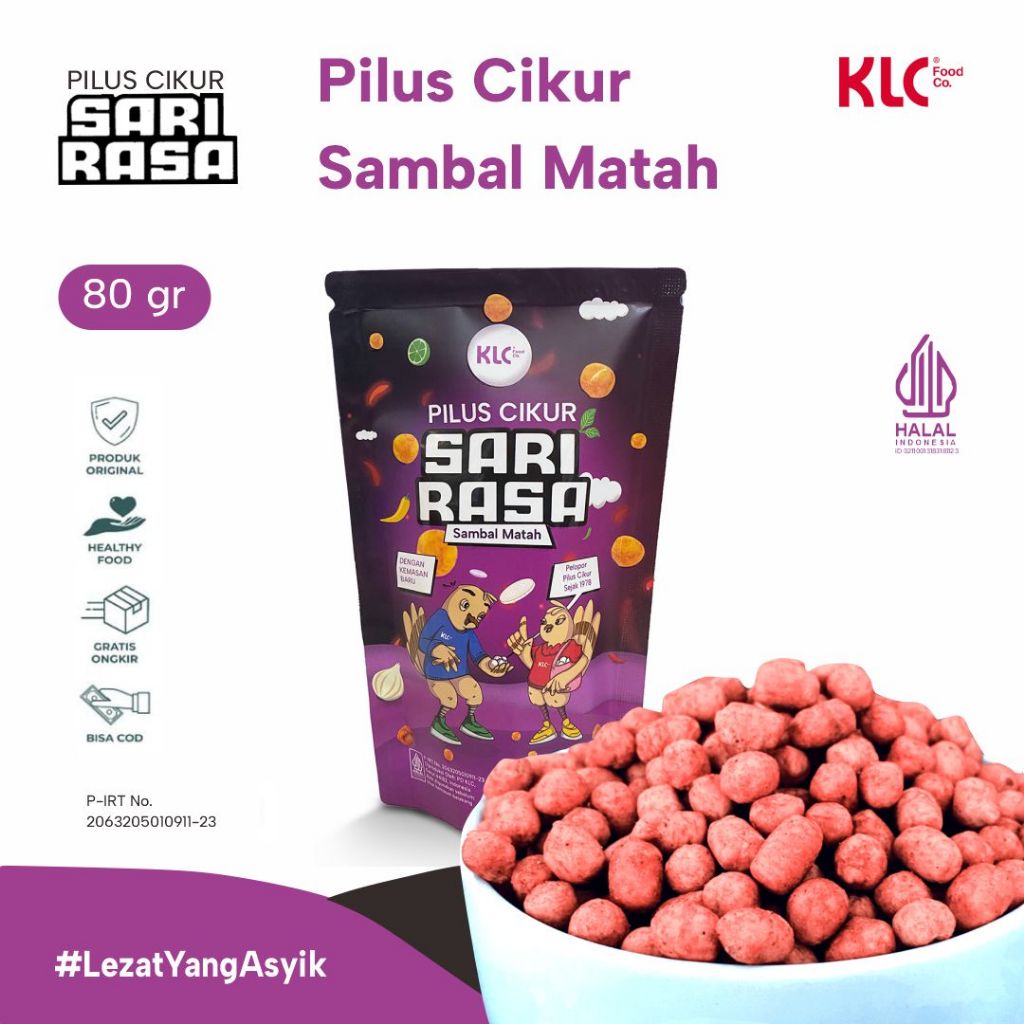 

Pilus Cikur / Kencur Sambal Matah 80gr Sari Rasa Sambal Matah KLC Food Co.