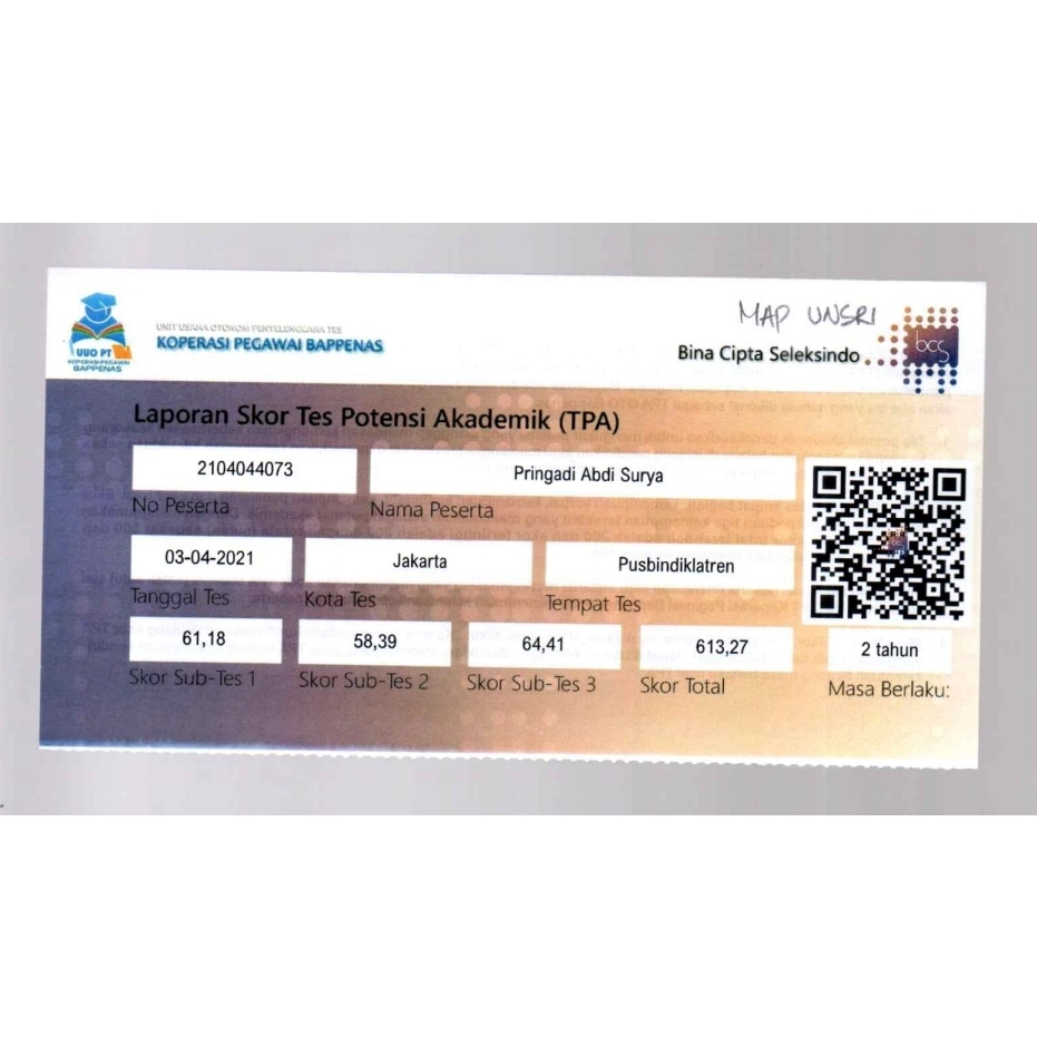 

URUS PENDAFTARAN TPA OTO BAPPENAS BUAT CPNS BUMN 2024 READY TOEFL DLL JUGA