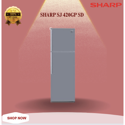 SHARP KULKAS 2 PINTU SJ 420GP SD NOFROST/SJ420GP/SJ 420 GP/SJ-420GPSJ-420-GP/SHARP KULKAS 2 PINTU