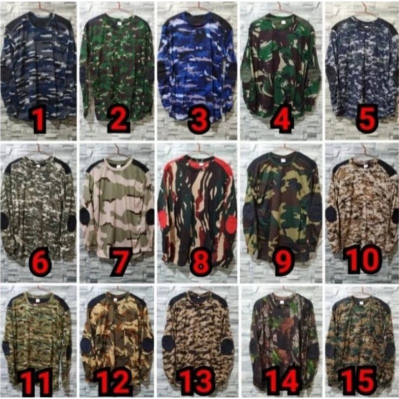 Kaos Loreng Army Lengan Panjang