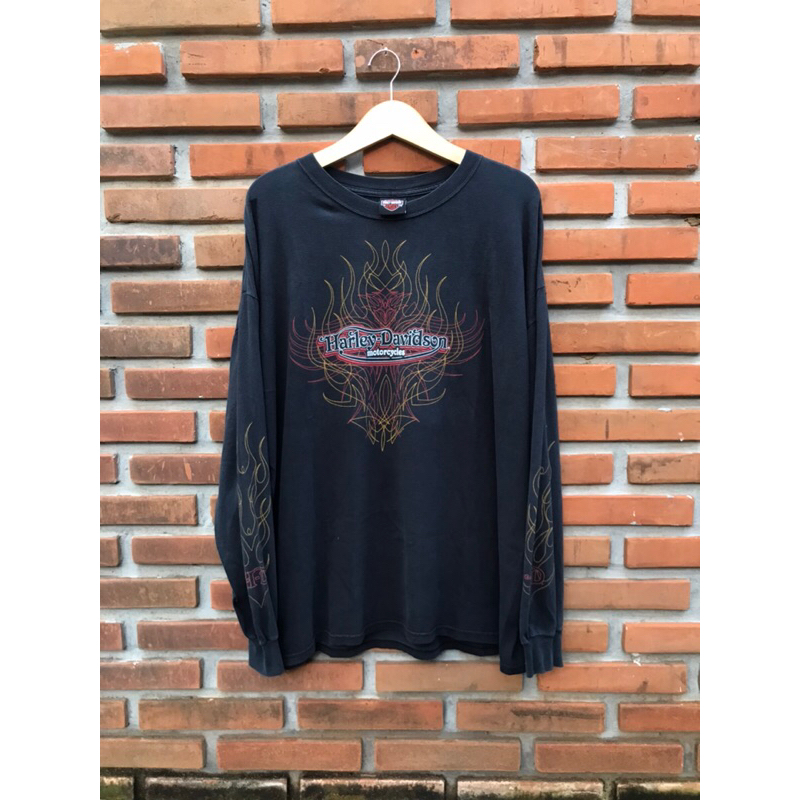 Longsleeve Harley Davidson Pinetripe Flames