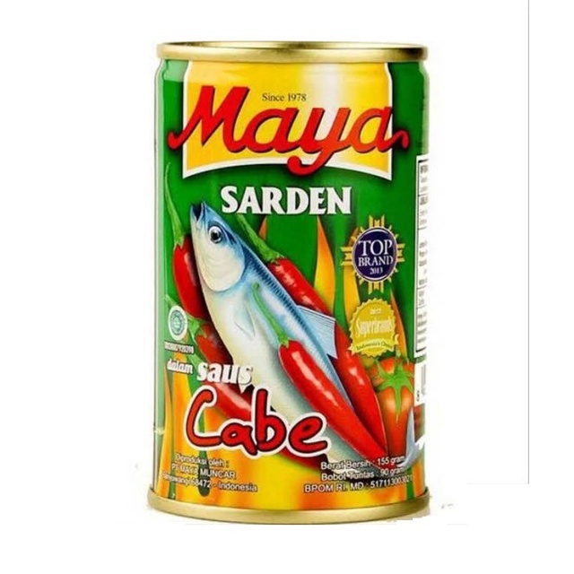 

MAYA SARDEN SAUS CABE KALENG BESAR 425 GRAM