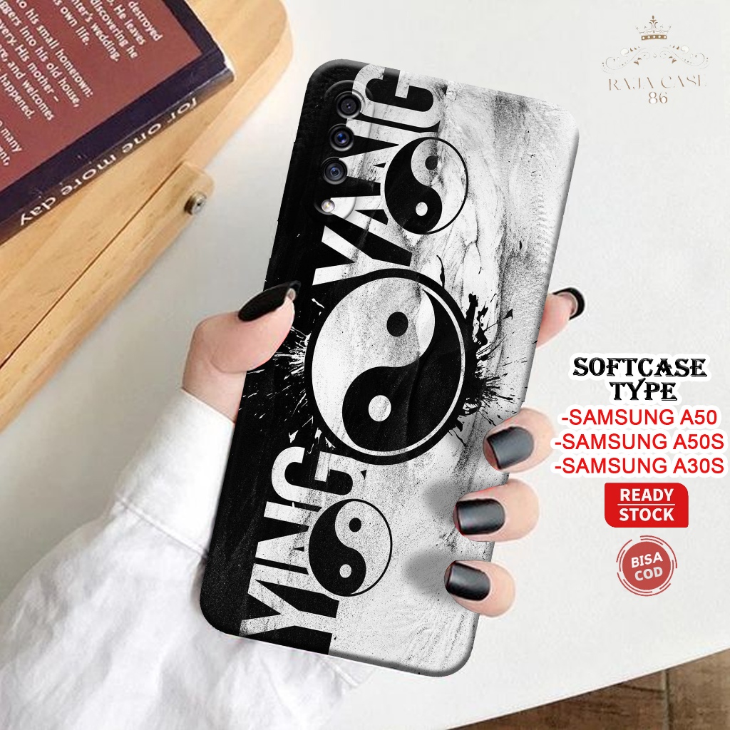 Case Samsung A50 / A50s / A30s - Rajacase - Casing Hp Samsung A50 A50s A30s - Motif case YINYANG - P