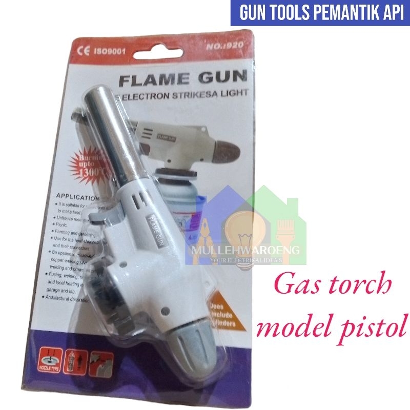 Korek Pemantik Api Gas Torch Model Pistol Sentinel