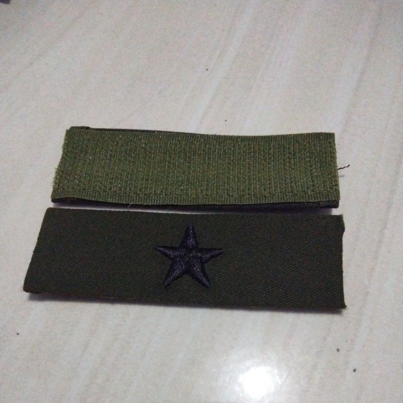 Bordir pangkat topi bintang 1 tni