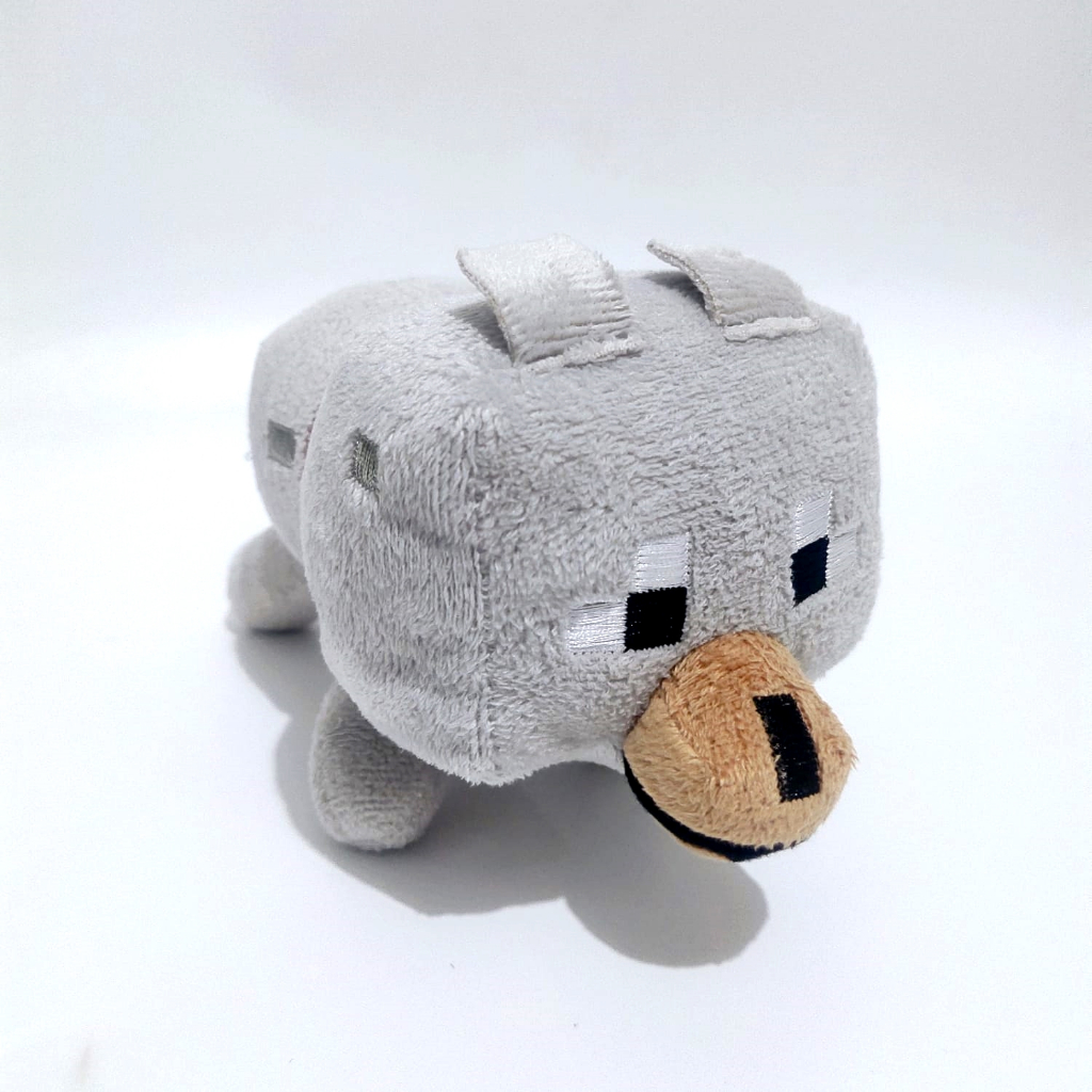 Boneka Wolf Minecraft Original Mojang Boneka Serigala Minecraft Doll
