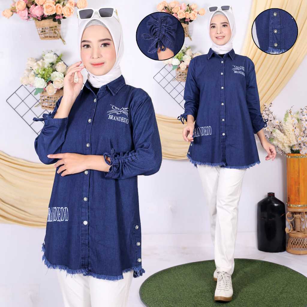 TUNIK JEANS TERBARU -TUNIK LEVIS TERLARIS- TUNIK KEKINIAN - ATASAN WANITA