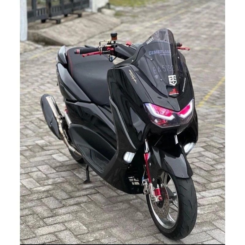 Visor nmax new nmax old model TDR V2 sirip ryben bening hitam pnp nmax new nmax old