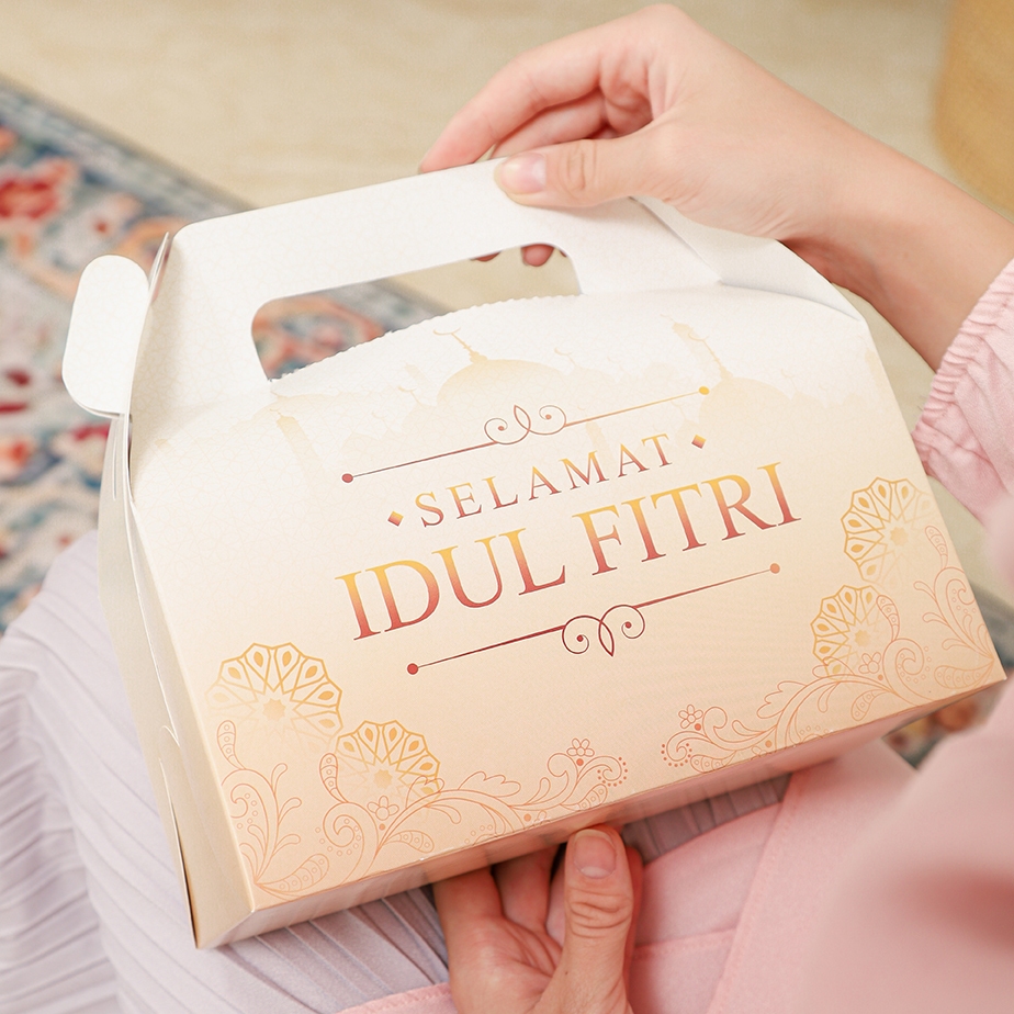 

Gable Box Edisi Lebaran - Ukuran 22x11x11 cm - Box Hampers - Box Lebaran - Custoom.in