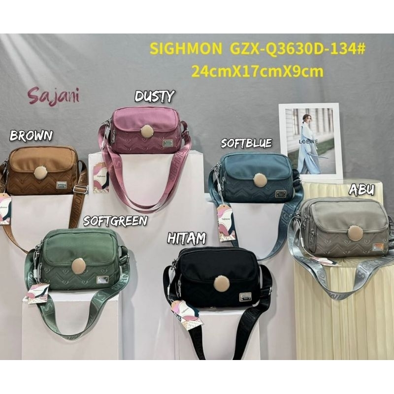 New Selempang Wanita Sighmon Kanvas SGH3630 3sleting