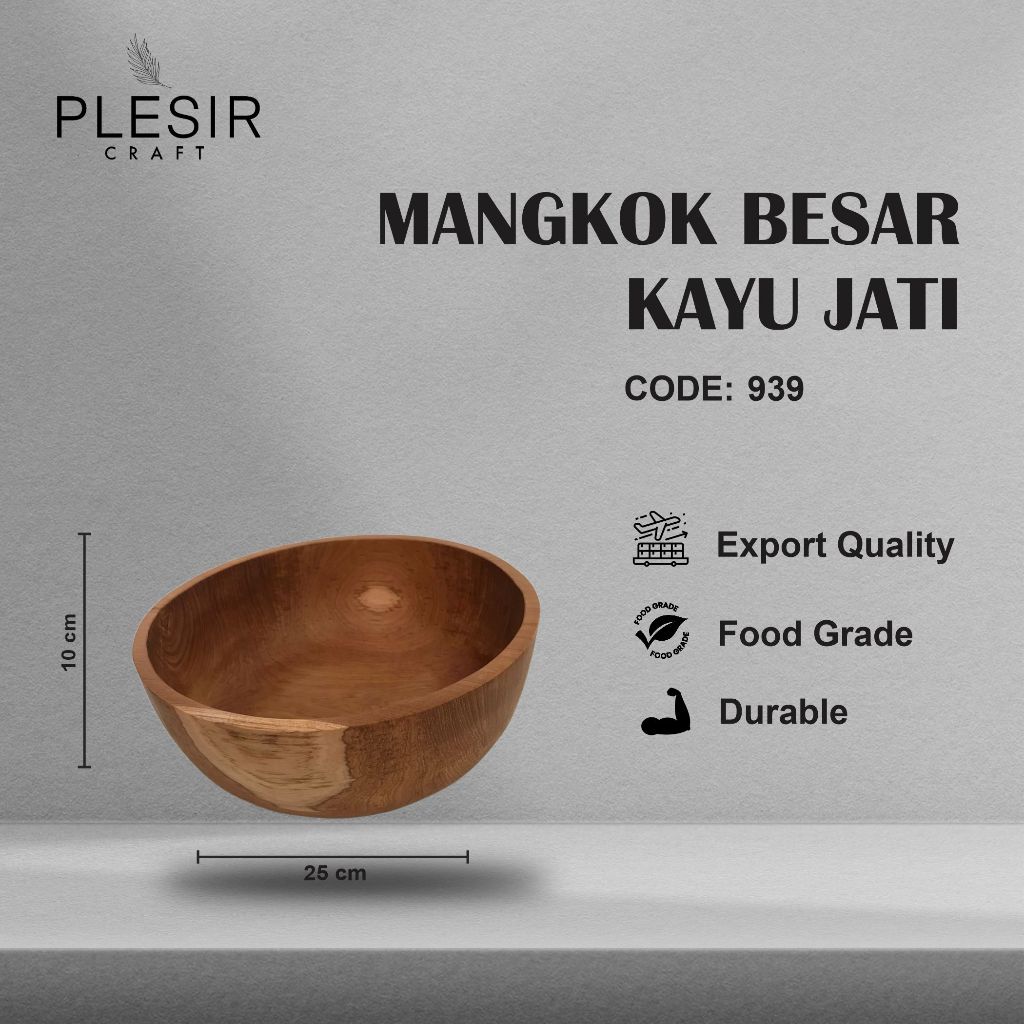 Mangkok Besar Kayu Jati