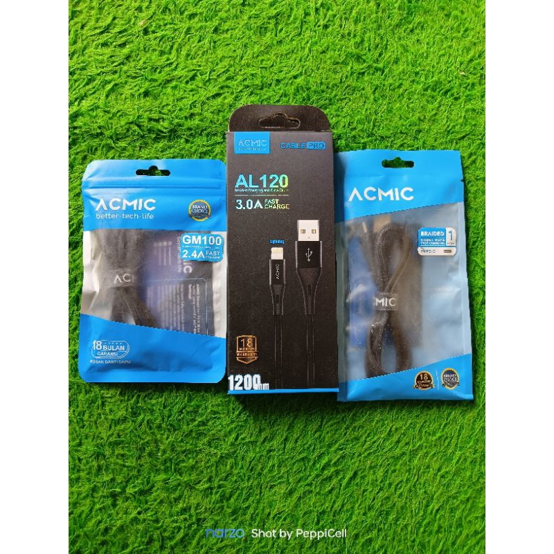 Kabel Charger Acmic Braided Nylon