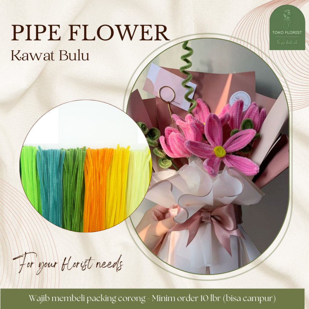 

Kawat Bulu Bunga per 25 pcs - Pipe Cleaner - Panjang 30 cm