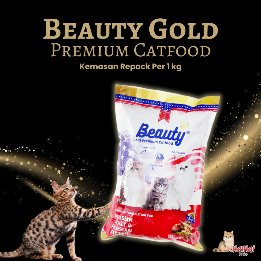 Beauty Gold Premium Persian Dryfood Repack 1 kg - Makanan Kucing Kitten Adult Persia All Stage