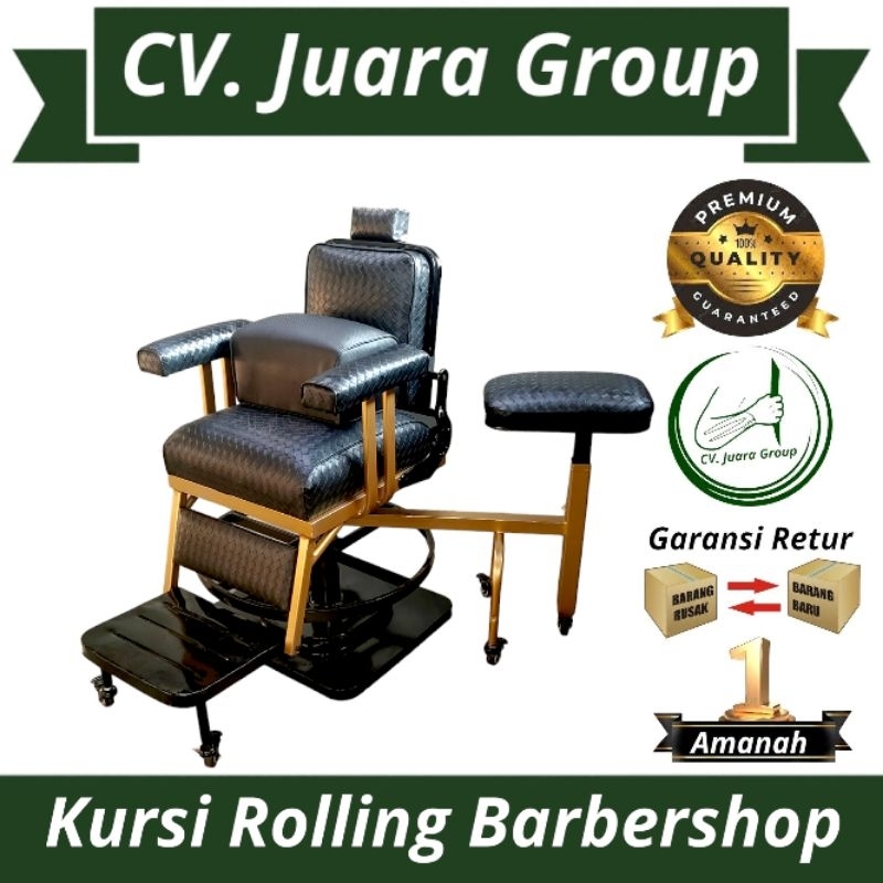 KURSI ROLLING PANGKAS RAMBUT BARBERSHOP SALON ALAT CUKUR RAMBUT