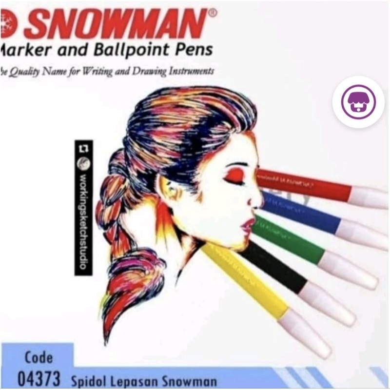 

#Qreinashop Spidol Snowman Kecil