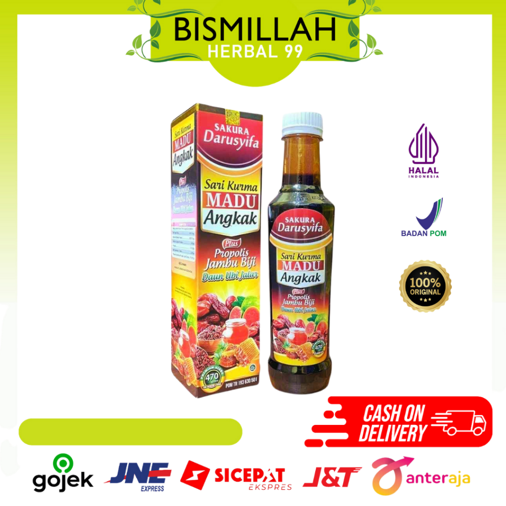 

SARI KURMA MADU ANGKAK DARUSYIFA 470GR ASLI 100% ORIGINAL / MADU ANGKAK UNTUK PENURUN PANAS DEMAM DAN TIPES / MENAIKKAN TROMBOSIT