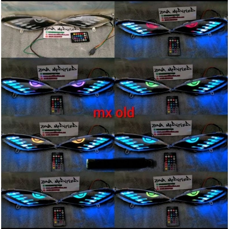 lampu variasi jupiter mx old 135 led audi plus remote wireless