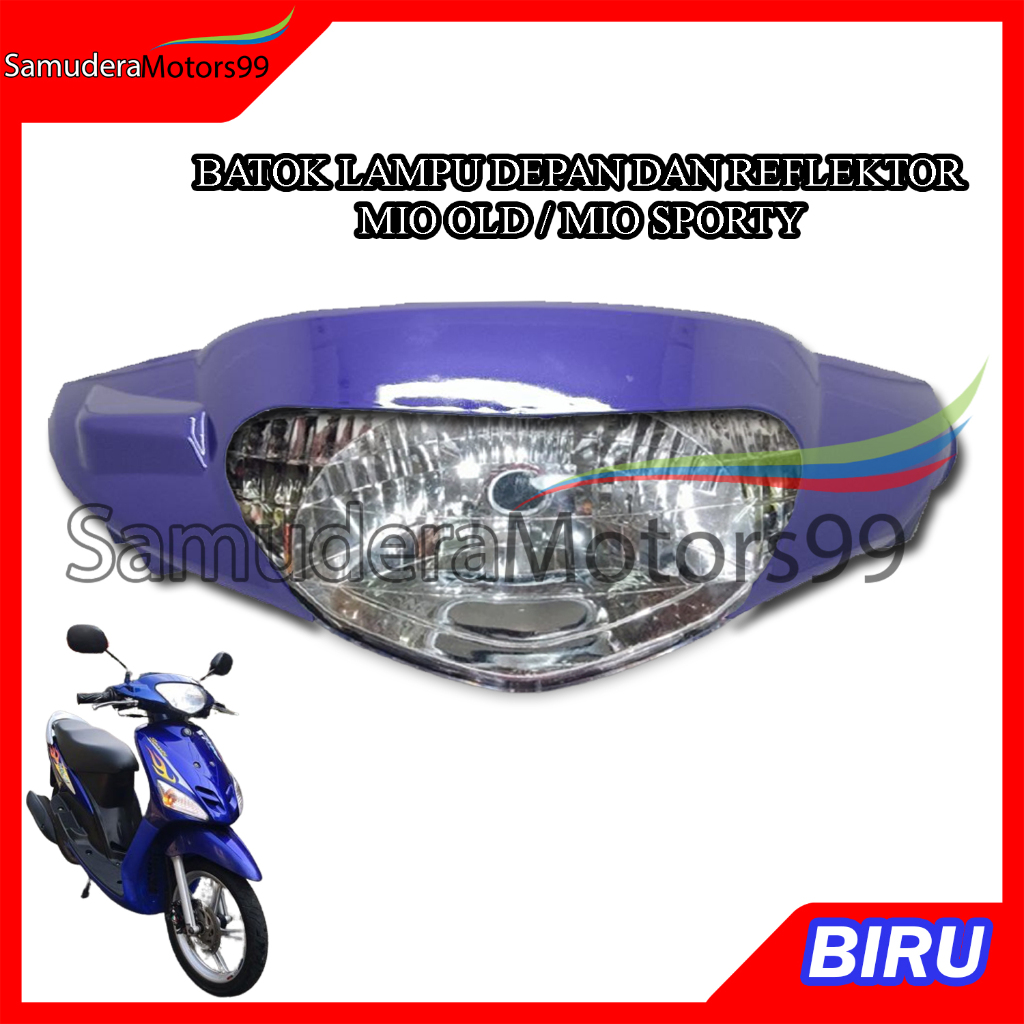 Batok Lampu Depan + Reflektor Mio Old Mio Lama / Mio Sporty Warna Biru