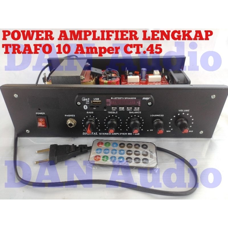 Power Amplifier Trafo (Tembaga BESAR) 10 Amper  CT 45  SUBWOOFER, Karaoke, Radio, Mp3 Bluetooth)