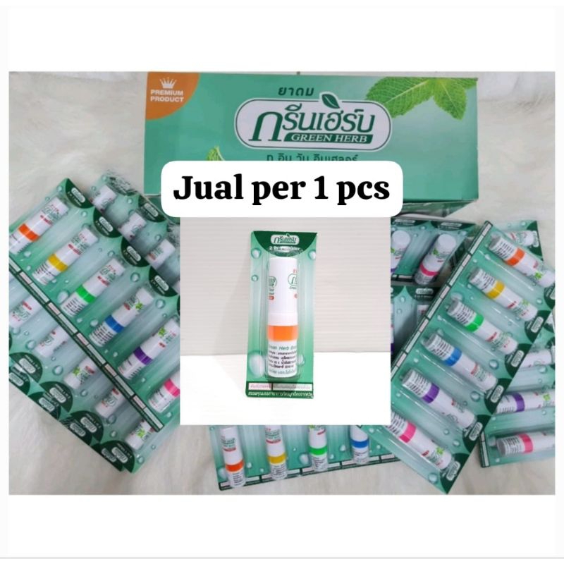 GreenHerb II Nasal Inhaler / Minyak Angin dan Inhaler Hidung Thailand