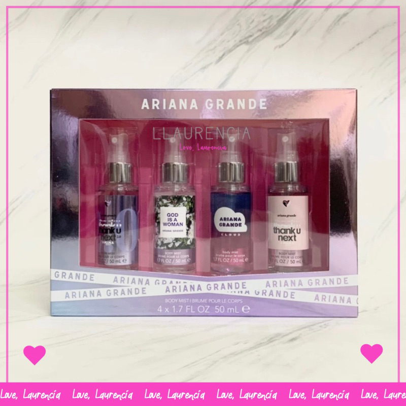 Ariana Grande Body Mist Fragrance Gift Set : Cloud + Thank u Next + Thank U Next 2.0 parfum perfume 